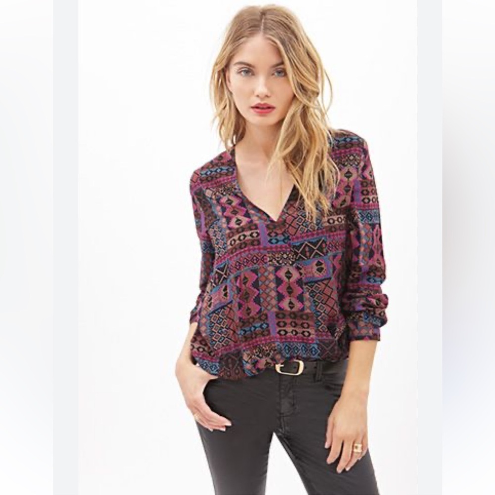 Forever 21 | Multicolor Geometric Blouse - sz S